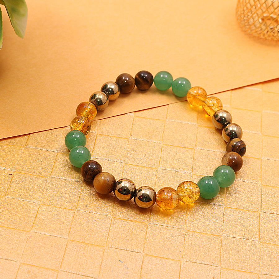 Money Magnet Bracelet 8 Mm With Stones Pyrite-citrine-green  Aventurine-tiger Eye-crystal-amethyst-malachite-magnetite Grade: Aaa at  Best Price in Anand | Gemstone Factory